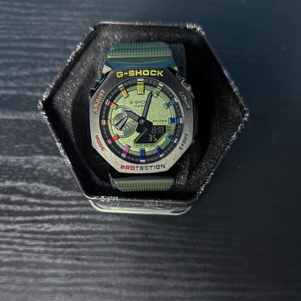 G-Shock Green and Multicolor Digital Watch